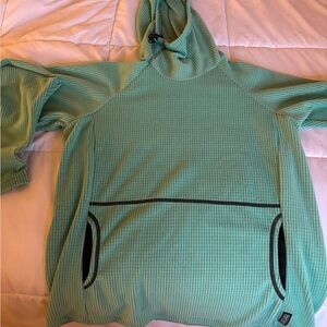 Melanzana Green/Turquoise Pullover with Black Stitching